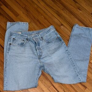 Levi's Light Blue Straight 501 Jeans